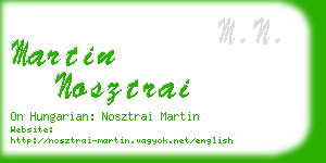 martin nosztrai business card